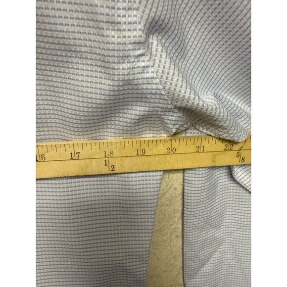 David Donahue Men's Dress Shirt White Blue Micro Dot 15.5 Neck  32/33 Sleeve NEW - Picture 6 of 12